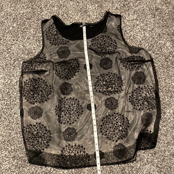 🌸 🌼🌺 SIMPLY VERA VERA WANG - LINED & LACE LINED SLEEVELESS BLOUSE - SIZE 2X - Picture 11 of 11